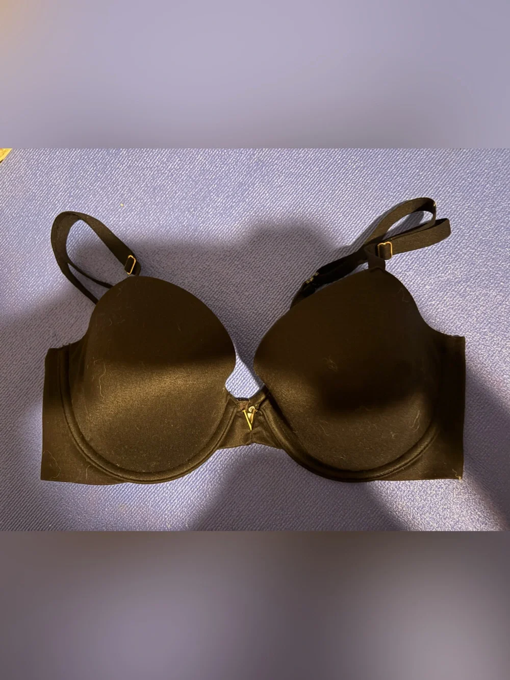 Victoria’s Secret 34D Black Demi Cup Lightly Lined   Smooth Very Sexy Plunge Bra